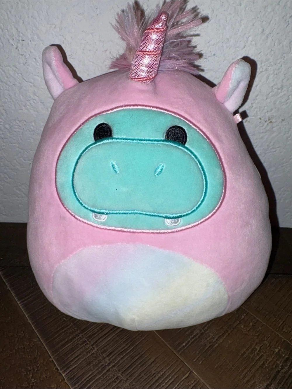 Squishmallows Pink Unicorn with Rainbow Mane and Tail